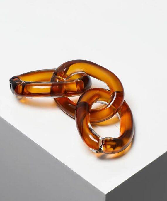 livvi Glass Chain Link Sculpture