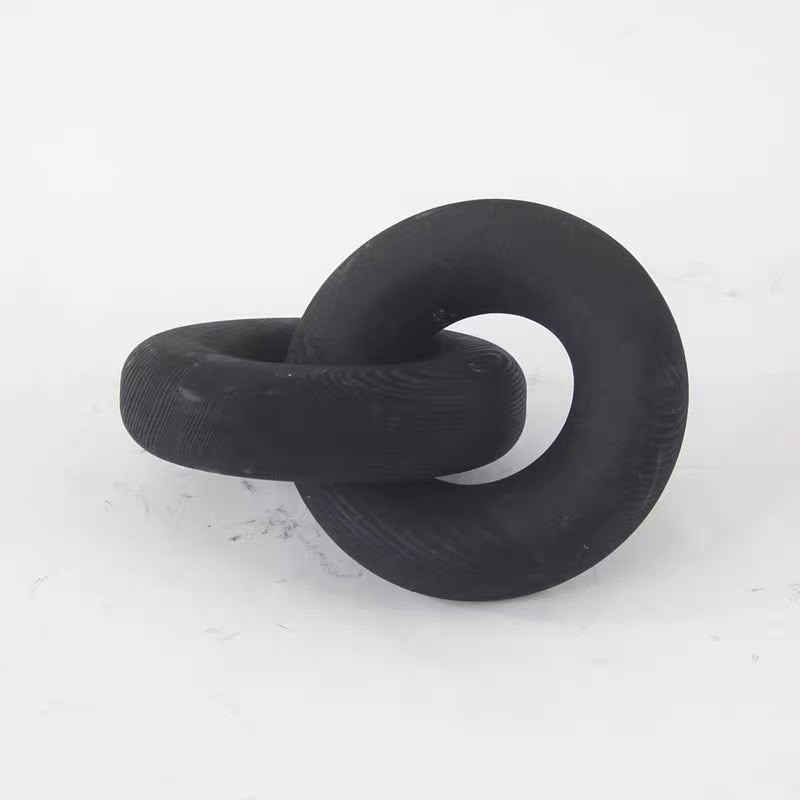 livvi Wooden Interlocking Chain Link Sculpture - Image 2