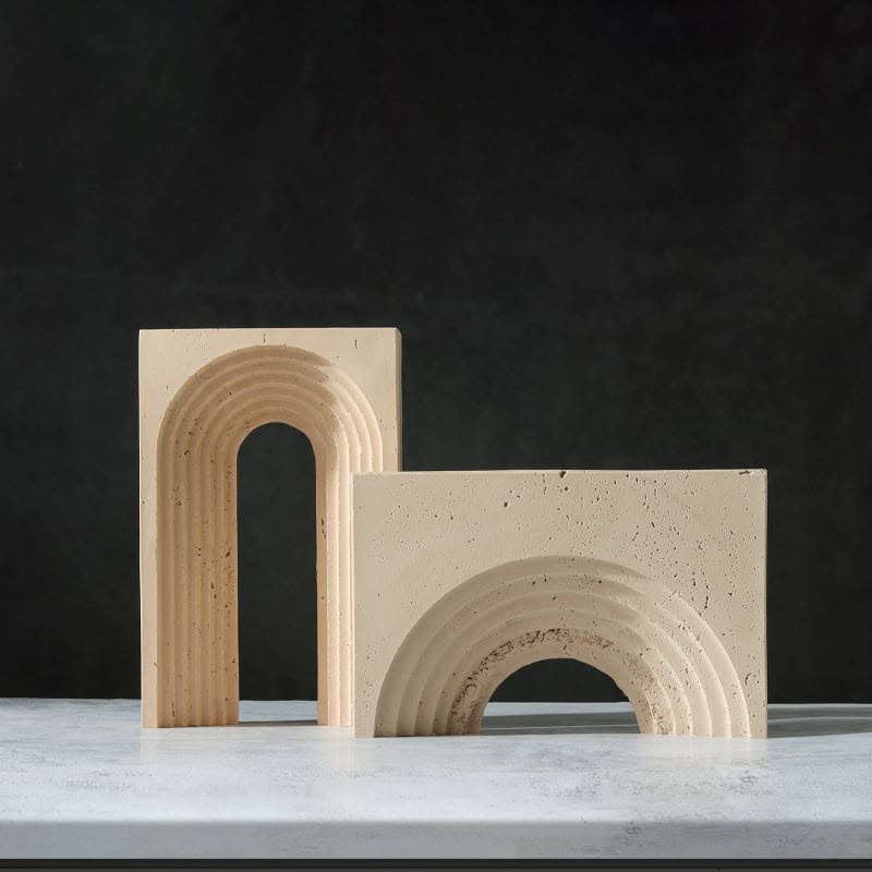 livvi Travertine Architectural Arch Object