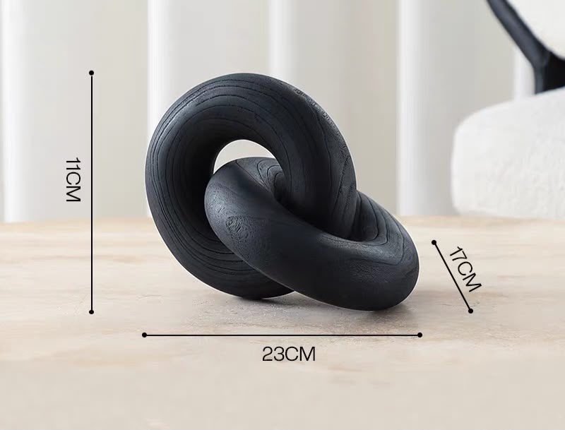 livvi Wooden Interlocking Chain Link Sculpture - Image 6