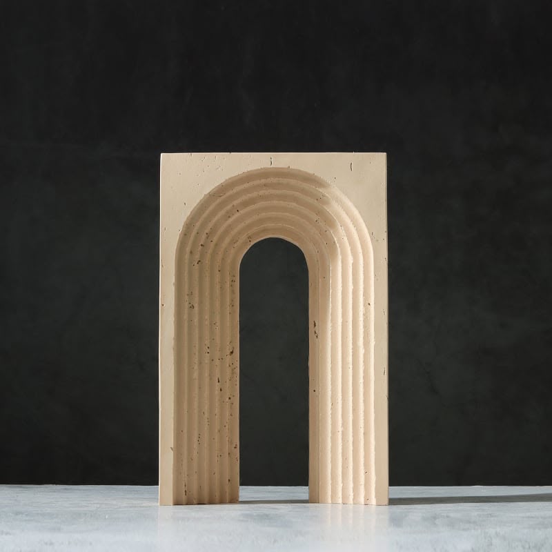 livvi Travertine Architectural Arch Object - Image 6