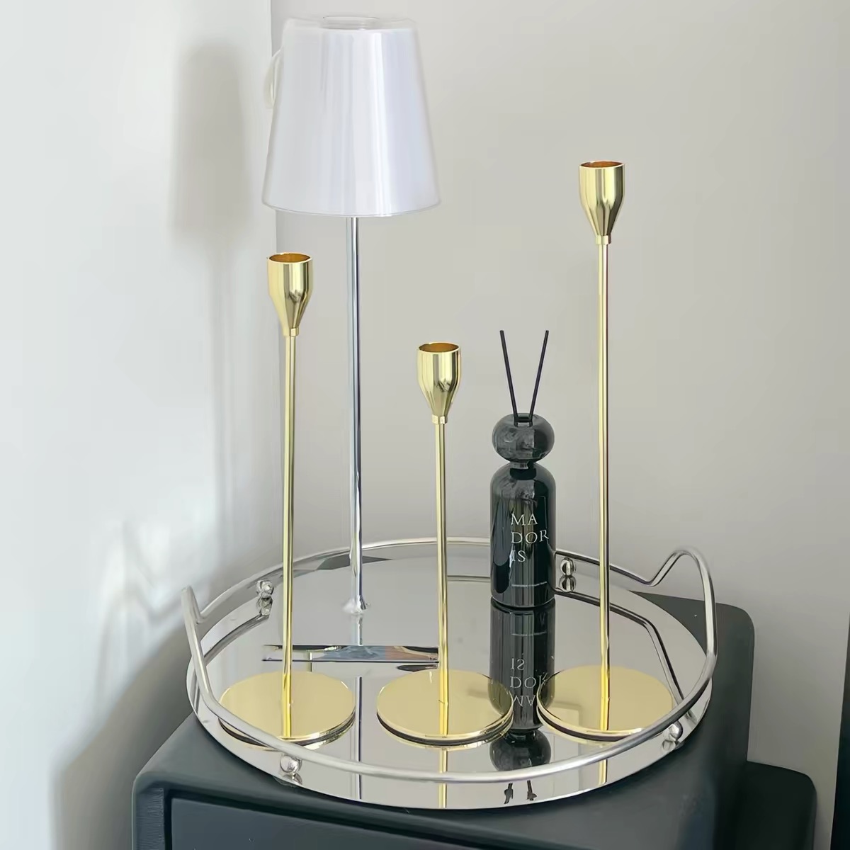 Livvi Minimalist Taper Candle Holder Set (3-Piece) - Image 7