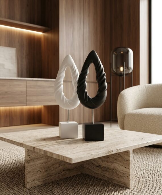 Livvi Twisted Loop Resin Table Sculpture