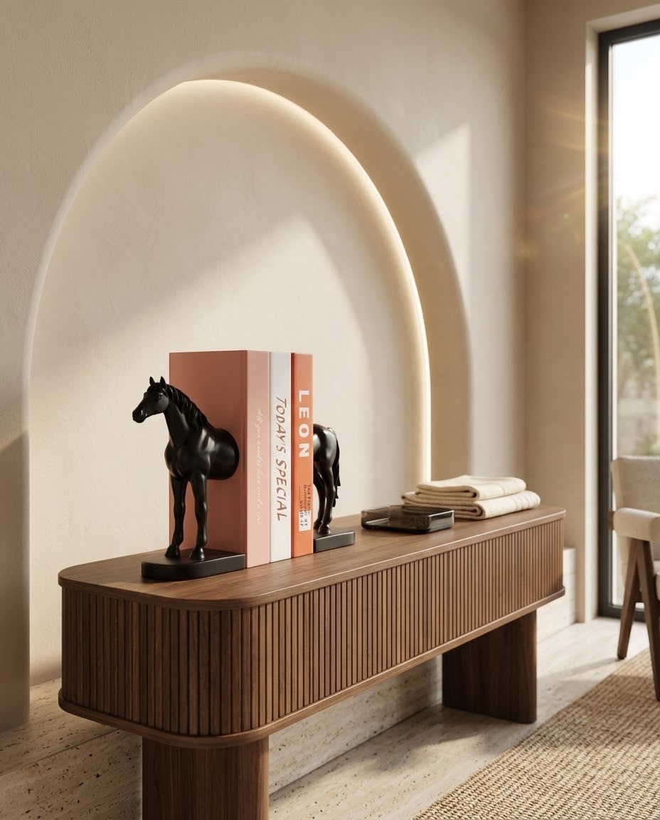 Livvi Modern Horse Resin Bookends - Image 2