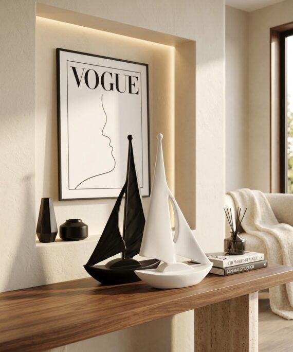 Livvi Minimalist Sailboat Sculptures