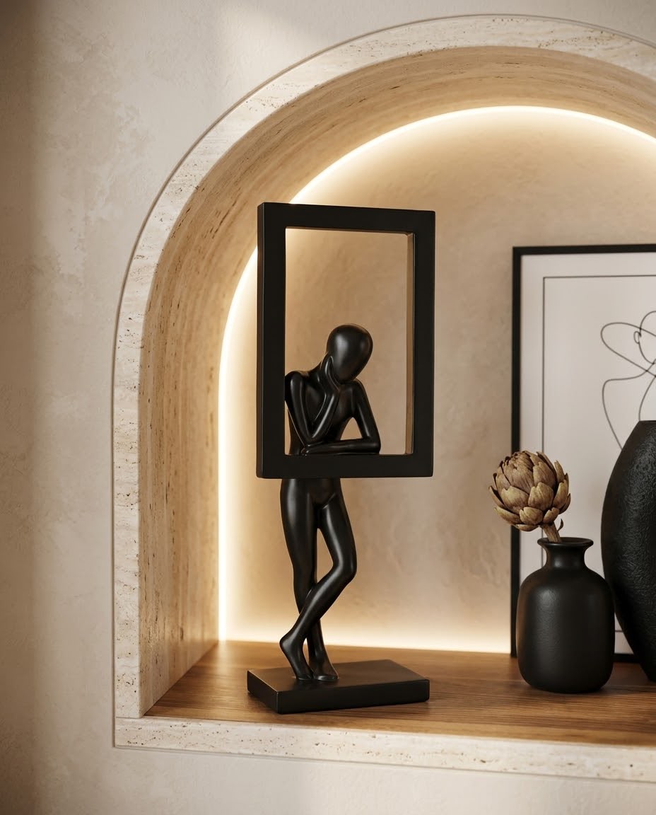 Livvi Minimalist Framed Silhouette Statues - Image 3