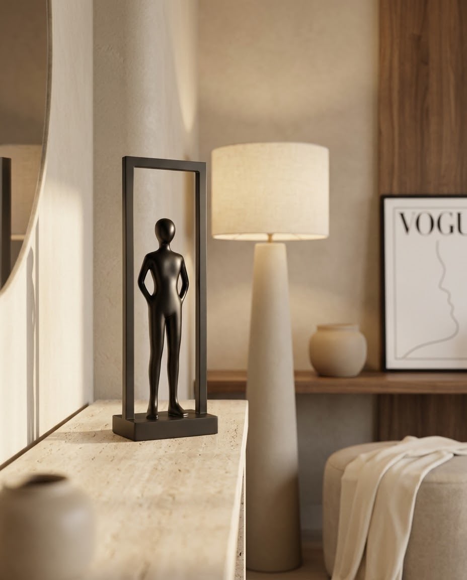 Livvi Framed Human Silhouette Resin Figurine - Image 2