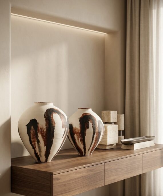 Livvi Modern Brushstroke Ceramic Vase