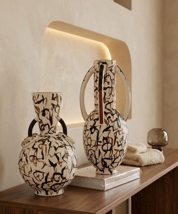 Livvi Abstract Hand-Painted Porcelain Vase