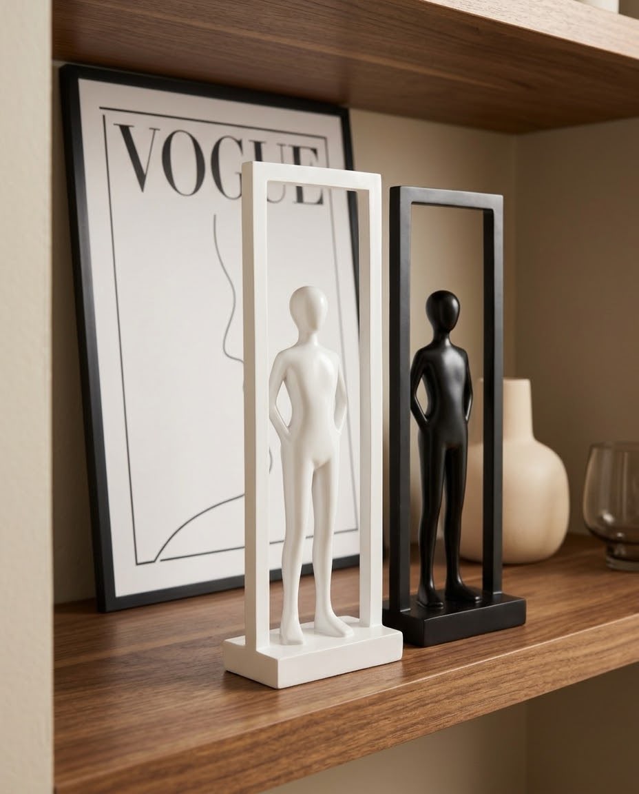 Livvi Framed Human Silhouette Resin Figurine - Image 4