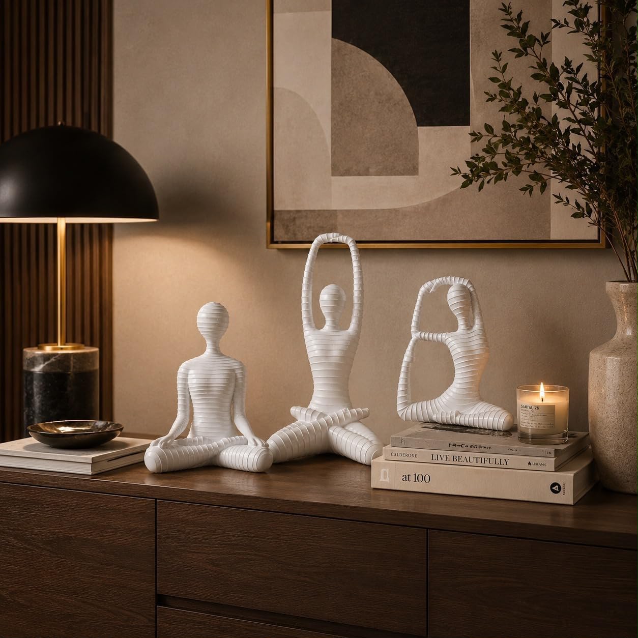 Livvi Modern Resin Yoga Pose Statue - Image 3
