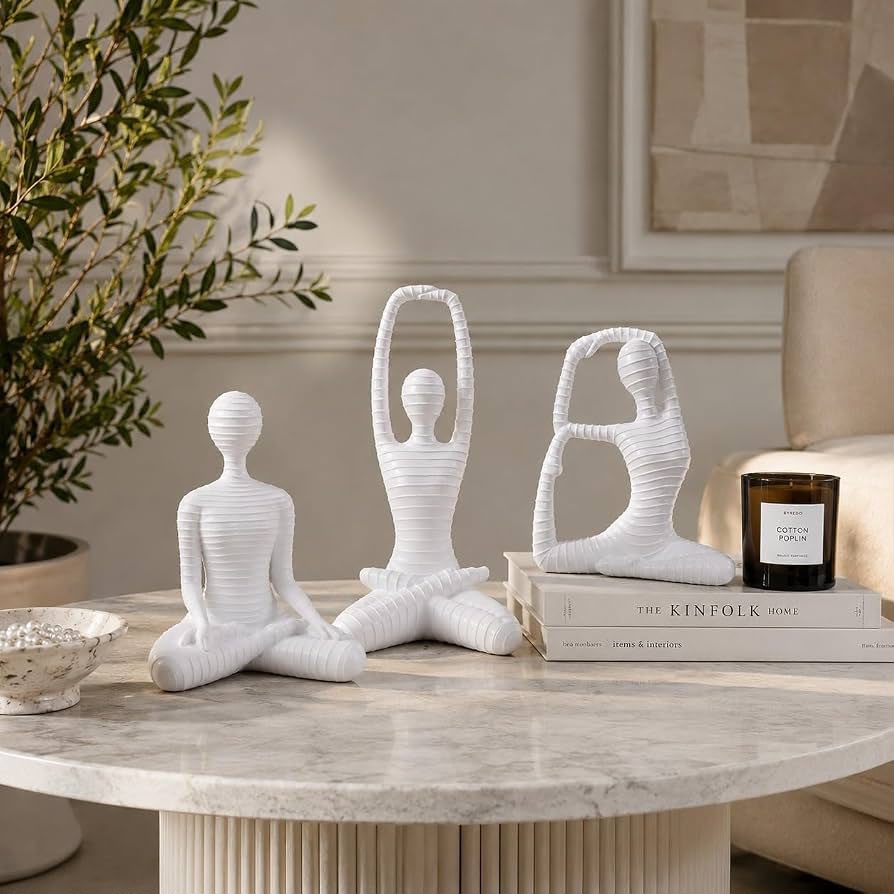 Livvi Modern Resin Yoga Pose Statue - Image 4