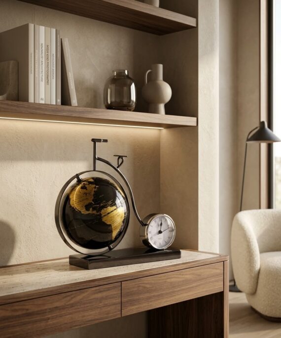 Livvi Vintage Bicycle Globe & Table Clock