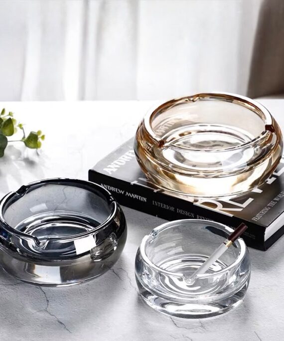 Livvi Modern Crystal Glass Ashtray