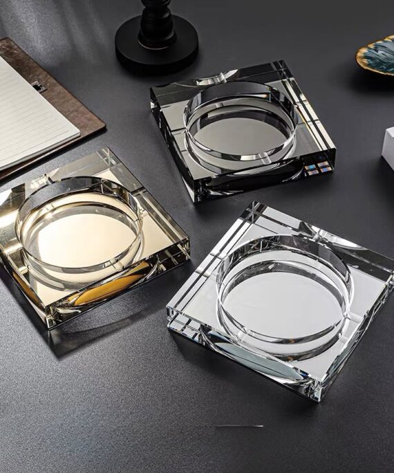 Livvi Heavyweight Crystal Glass Ashtray Collection